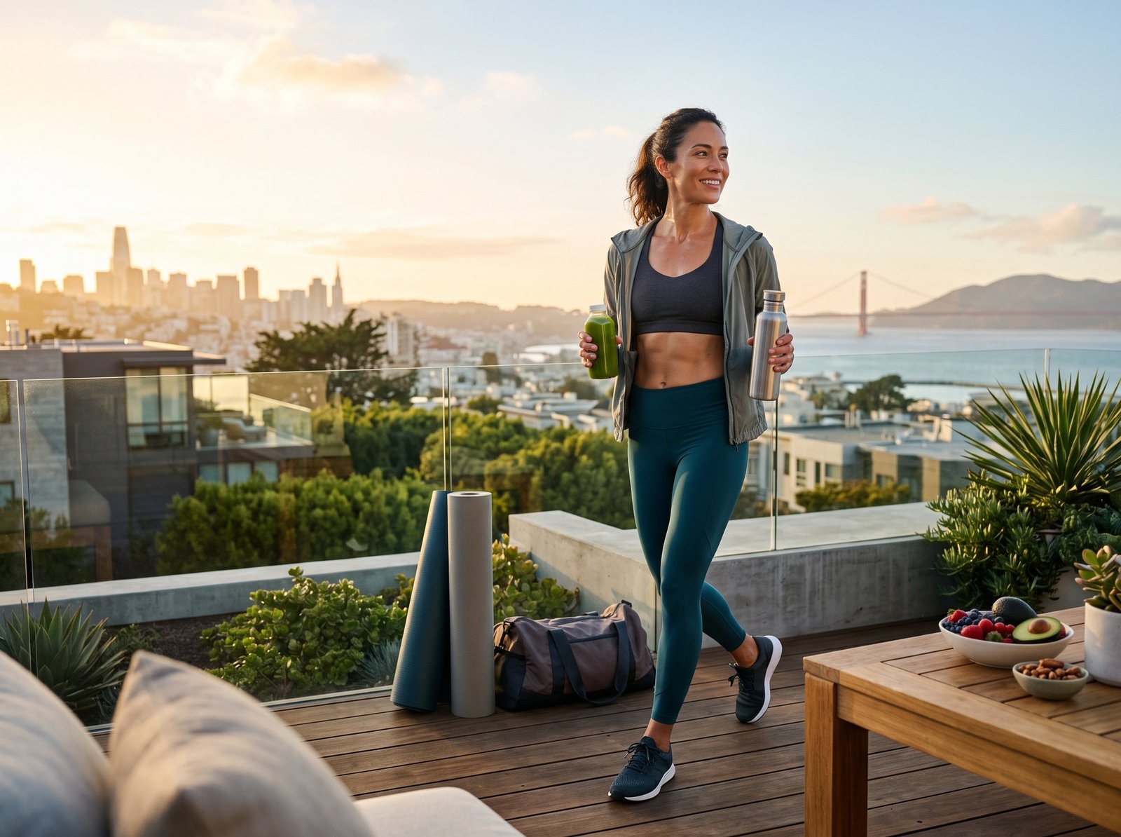 Woman living a healthy, active life at sunrise — Paragon Health Group coaching in Tennessee